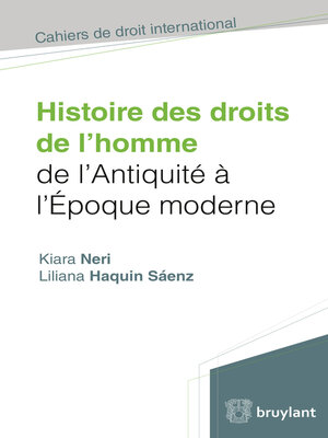 cover image of Histoire des droits de l'homme de l'antiquité à l'époque moderne